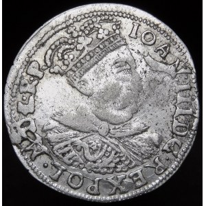 John III Sobieski, the Sixpence of 1683, Krakow - wearing a crown