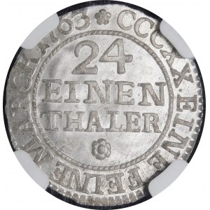 August III Sas, 1/24 thaler 1763 FWóF, Dresden - exquisite
