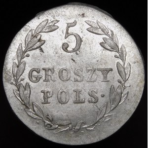 Congress Kingdom, Alexander I, 5 Polish pennies 1818 IB - beautiful