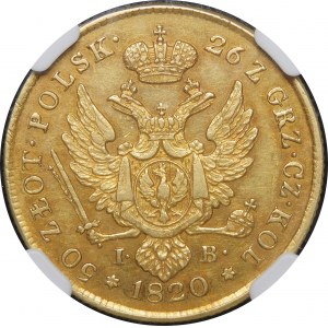Kongress Königreich, Alexander I, 50 Zloty 1820 IB, Warschau - sehr selten