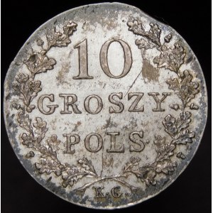 November Uprising, 10 pennies 1831 - Eagle's paws straight