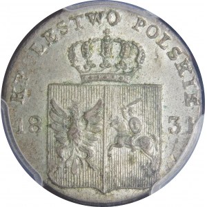 Powstanie Listopadowe, 10 groszy 1831 - łapy Orła zgięte