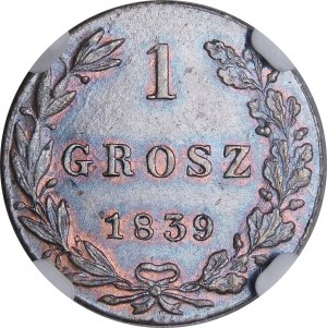Poland, Russian Partition, 1 penny 1839 MW, Warsaw - exquisite
