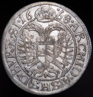 Śląsk - Śląsk pod panowaniem habsburskim, Leopold I, 3 krajcary 1668 SHS, Wrocław