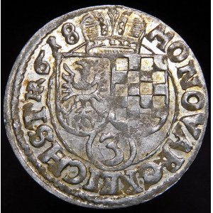 Silesia - Duchy of Legnicko-Brzesko-Volovsk, Jan Chrystian and Jerzy Rudolf, 3 krajcary 1618, Zloty Stok