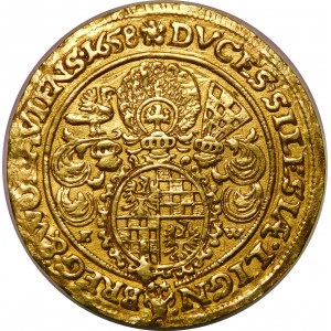 Silesia - Duchy of Legnicko-Brzesko-Volovsk, Three Brothers, Ducat 1658, Brzeg