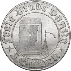 5 guldenów 1932 Żuraw - UNIKATOWY STAN