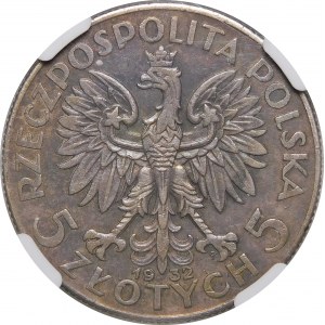 5 gold Frauenkopf 1932 ZZM Warschau