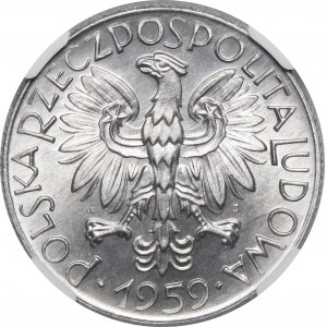 5 złotych Rybak 1959 - SŁONECZKO - RZADKA