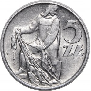 5 złotych Rybak 1959 - SŁONECZKO - RZADKA