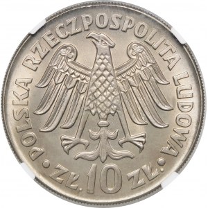 10 złotych Kazimierz Wielki 1964 - napisy wklęsłe