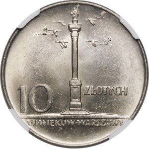 10 zloty Sigismund's Column 1965 - Small column - RARE.