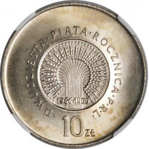 10 Zloty 25. Jahrestag der Gründung der Volksrepublik Polen 1969