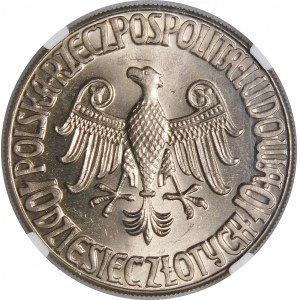 Próba 10 złotych Kazimierz Wielki 1964 - miedzionikiel