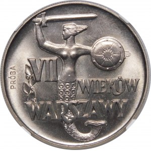 Próba 10 złotych VII Wieków Warszawy Syrena 1965 - miedzionikiel