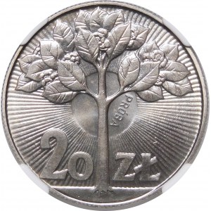 Próba 20 złotych Drzewo 1973 - miedzionikiel
