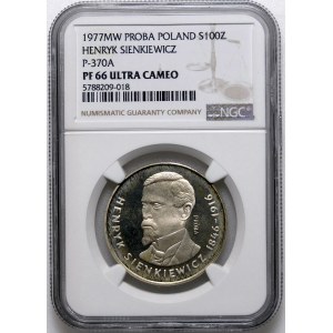 Sample 100 gold Sienkiewicz 1977 - silver