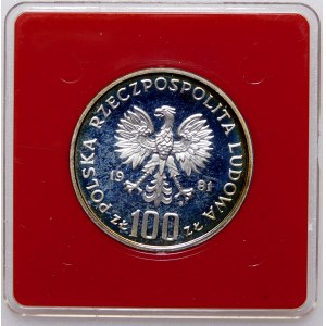 Próba 100 złotych Sikorski 1981 - srebro