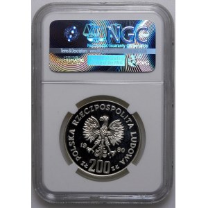 Próba 200 złotych Lake Placid 1980 - srebro