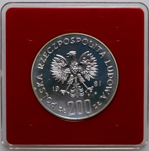 Próba 200 złotych Władysław Herman 1981 - srebro