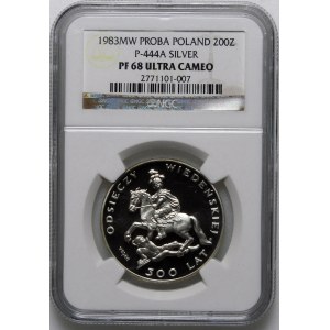 Muster 200 Zloty Das Relief von Wien 1983 - Silber