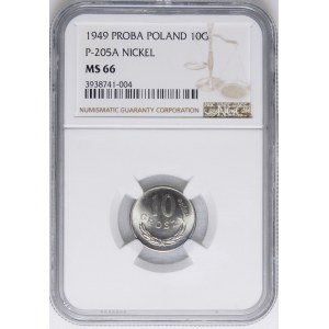 PROBE Nickel 10 Pfennige 1949