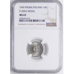PROBE Nickel 10 Pfennige 1949