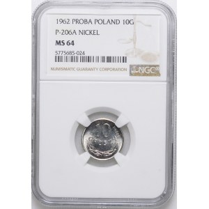 PROBE Nickel 10 Pfennige 1962