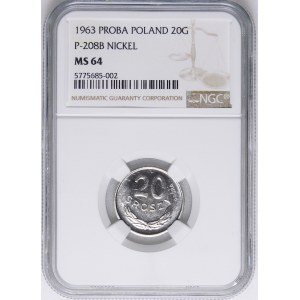 PROBE Nickel 20 Pfennige 1963