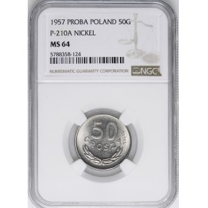 SAMPLE nickel 50 pennies 1957