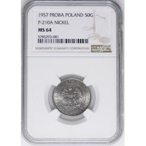 MUSTER Nickel 50 Pfennige 1957