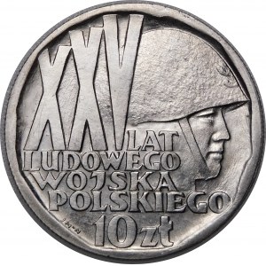 PRÓBA NIKIEL 10 złotych 1968 XXV Ludowego Wojska Polskiego