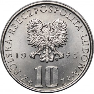 PRÓBA NIKIEL 10 złotych 1975 Bolesław Prus