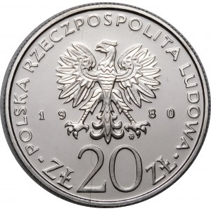 PROBE Nickel 20 zloty 1980 ŁÓDŹ