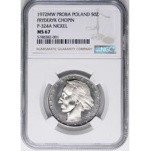 PROBE Nickel 50 zloty 1972 Frédéric Chopin