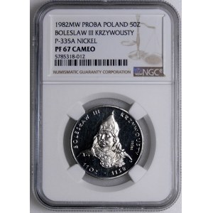 PRÓBA NIKIEL 50 złotych 1982 Bolesław Krzywousty