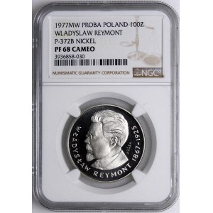 PRÓBA NIKIEL 100 złotych 1977 Władysław Reymont