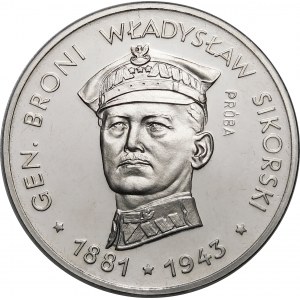 PRÓBA NIKIEL 100 złotych 1981 Władysław Sikorski