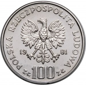 NIKIEL 100 Zloty 1981 Wladyslaw Sikorski