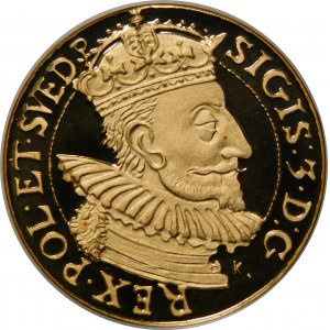 A replica of the Gdansk Ducat of Sigismund III Vasa dated 1595.