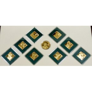 John Paul II clip set - silver gilt