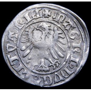 Alexander Jagiellonian, Vilnius half-penny - Gothic - 4th issue - 6 feathers, variety - rare
