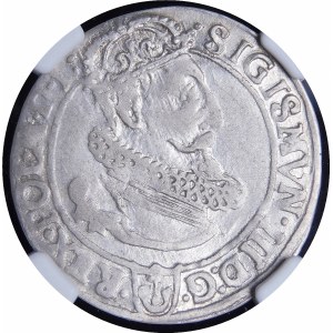 Sigismund III. Vasa, Sixpence 1623, Krakau - Datum verstreut, sächsisch im Schild - seltener