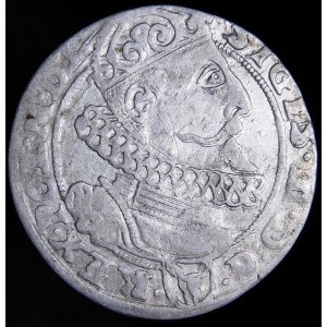 Sigismund III. Vasa, Sixpence 1625, Krakau - Halbkokos, Römisch I - seltener