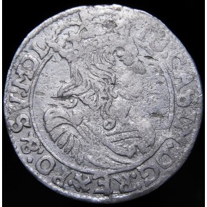 Johannes II. Kasimir, Sixpence 1664 AT, Krakau - seltener