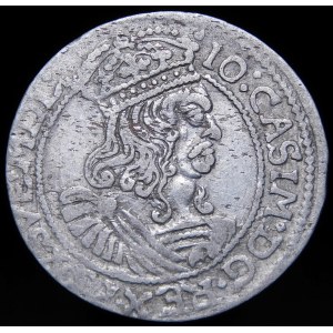 John II Casimir, Sixpence 1664 AT, Krakow - variety - rarer