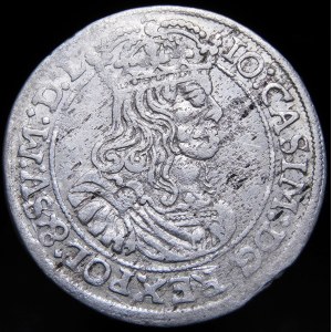 Jan II Kazimír, šestipence 1667 TLB, Krakov - vzácný