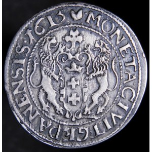 Sigismund III Vasa, Ort 1615, Gdansk - narrow orifice, paw dot