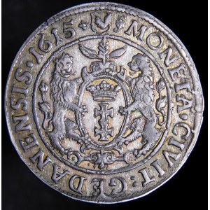 Sigismund III Vasa, Ort 1615, Gdansk - wide orifice, rosette