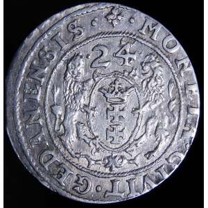 Sigismund III Vasa, Ort 1624/3, Danzig - durchgestochenes Datum, PR - Variante